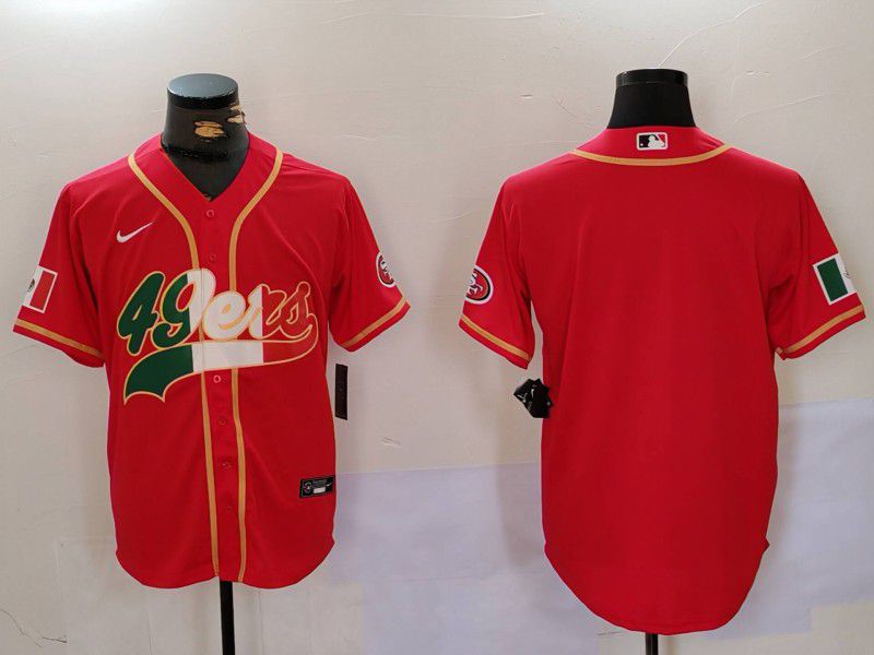 Men San Francisco 49ers Blank Red Second generation Mexican Joint Name 2024 Nike Limited NFL Jersey style 3->san francisco 49ers->NFL Jersey